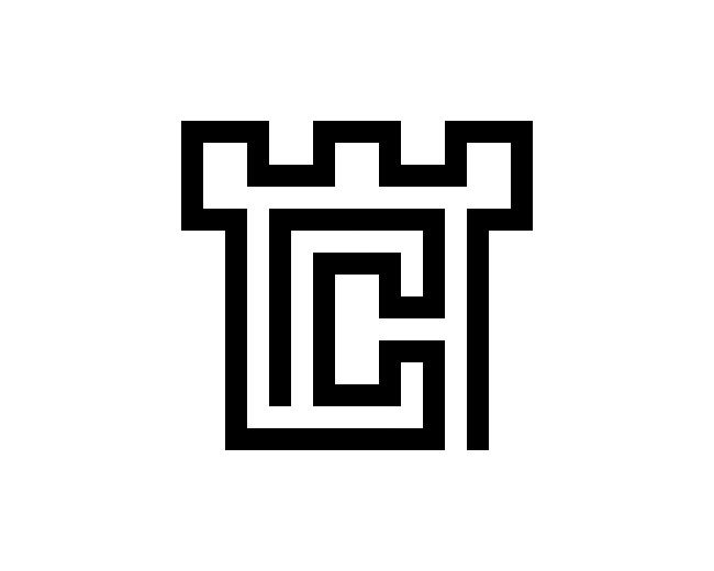 Letter C Castle Logo