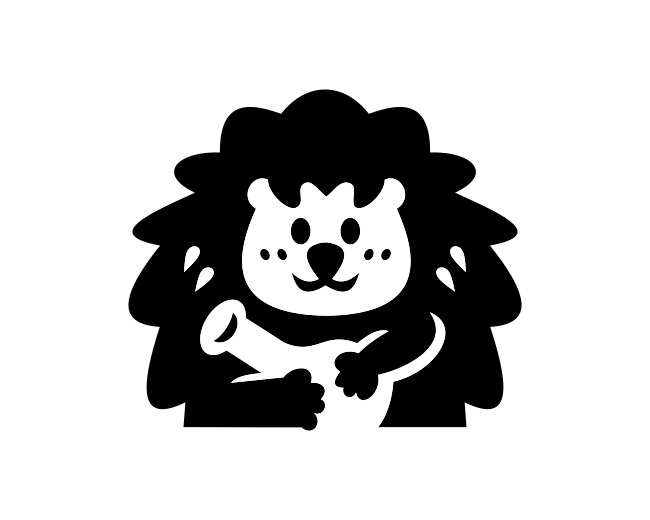 Cute Hedgehog Experiment Bottle Logo