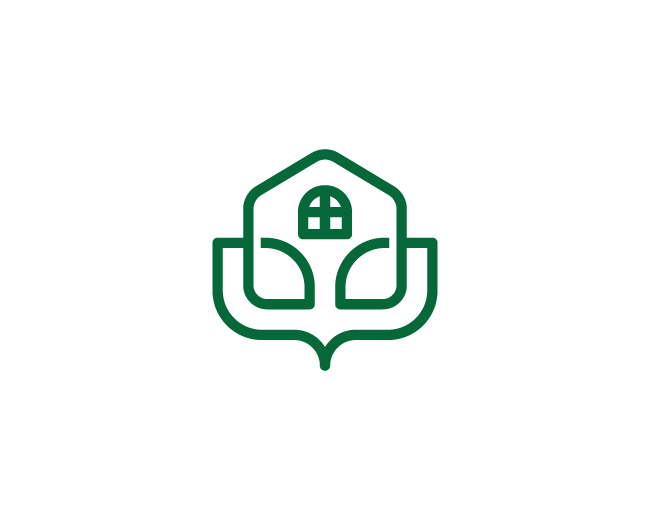 Sleek Green Home Logo