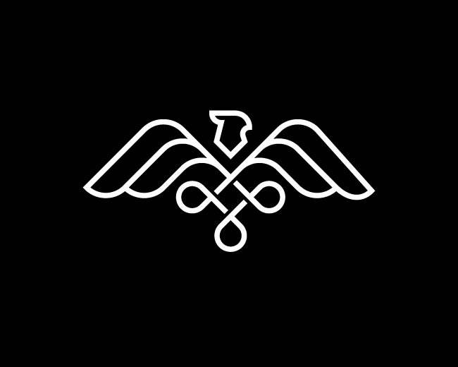 iconic Celtic eagle knot abstract logo