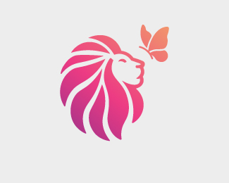 Lion And Butterfly Logo