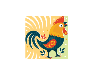 Colorful Rooster Logo