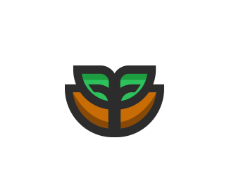 plant logo mark