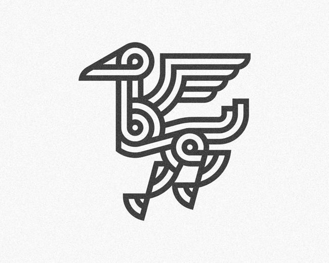 Mechanical Vulture Bird Animal logomark design