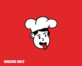 makers Melt logo - mascoat, character design