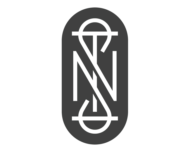 Lettering N S I monogram typography logo