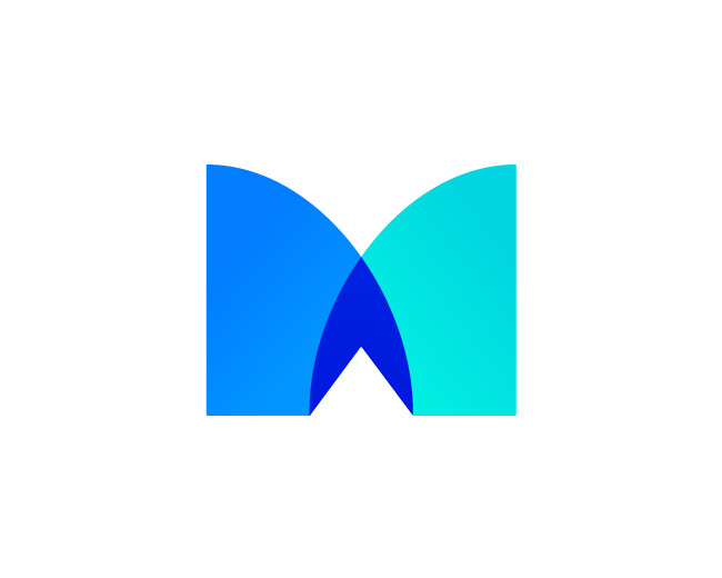 Modern Gradient M Logo // For Sale
