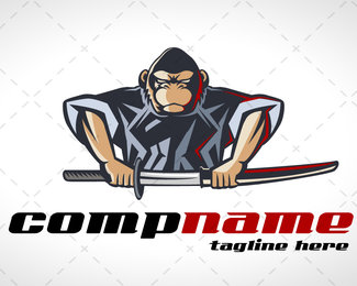 Samurai Gorilla Logo For Sale