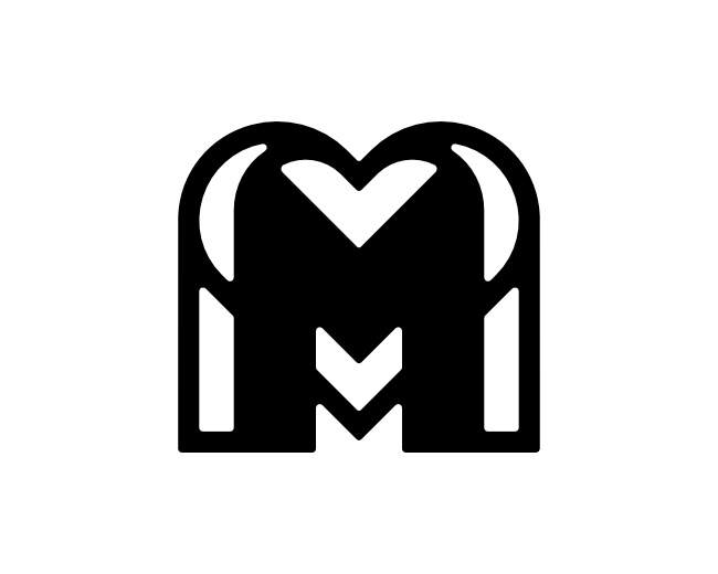 Letter M Love Logo