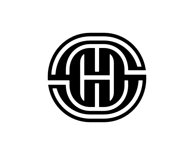 Typography SH Letter HS Logo