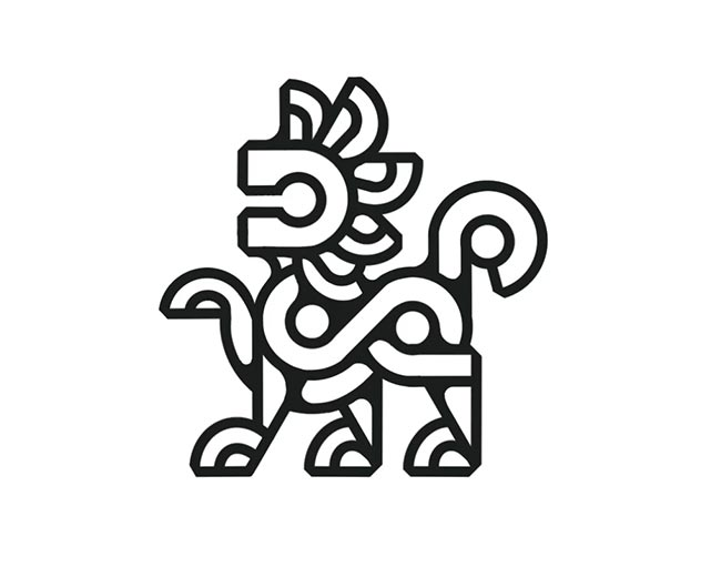 Kì Lân - Qilin - Kirin - Mythical lion logomark 