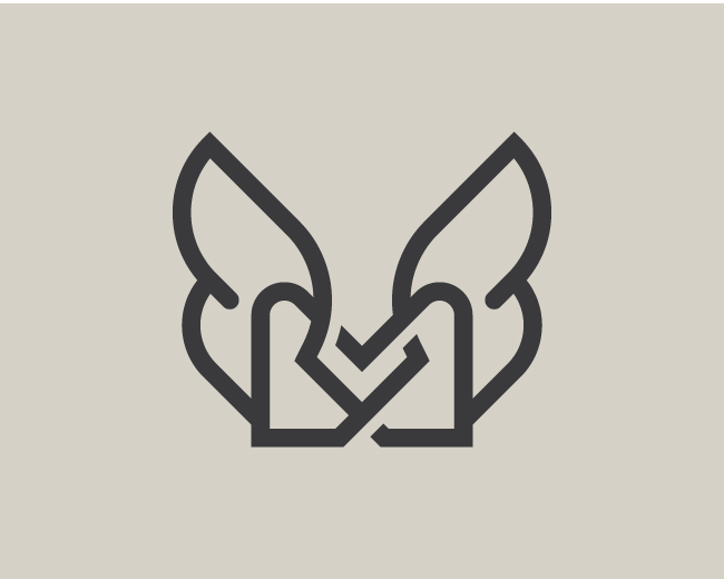 modern winged M logo