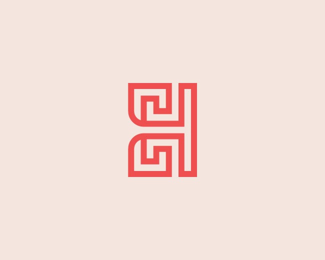 Letter H And C Monogram Logo