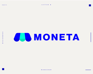 MONETA logo design - Lettermark M