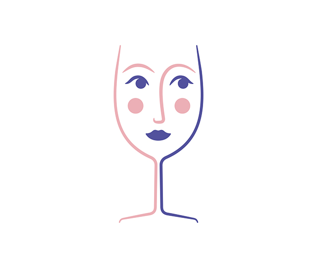Woman Wine Glass ðŸ“Œ Logo for Sale