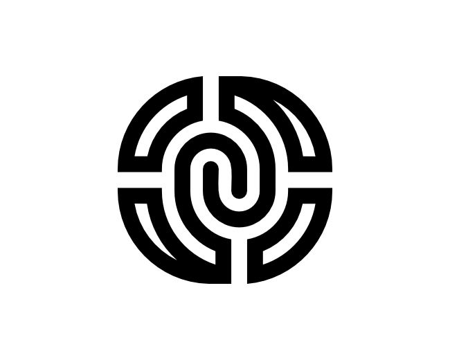 Letter CN NC Spiral Logo