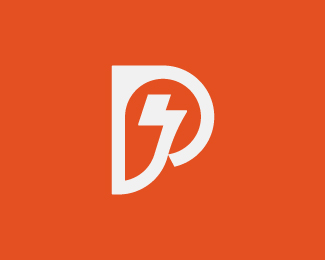 Letter P Lightning Logo
