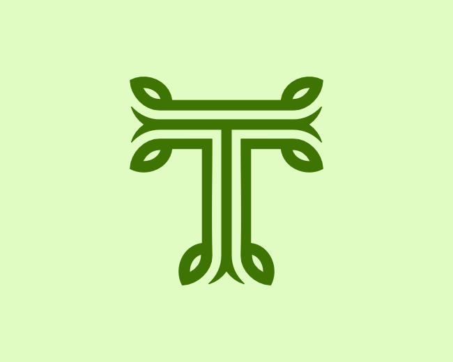 Nature T Letter Logo