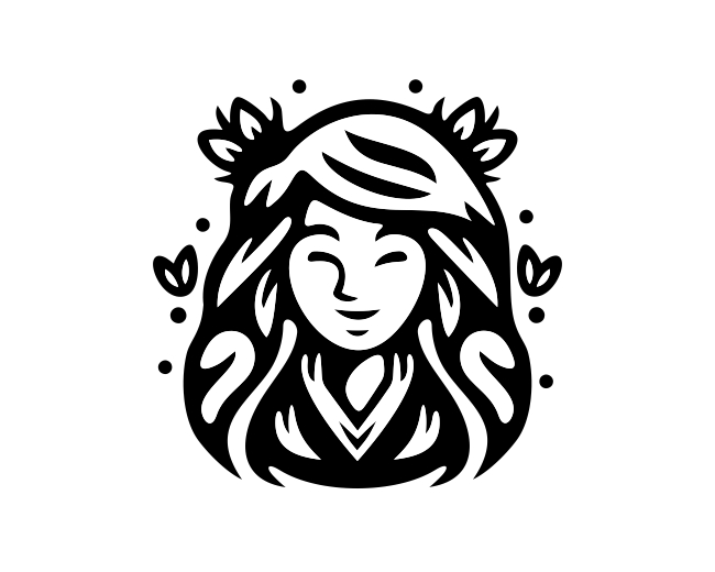 Beautiful Leaf Woman Logo