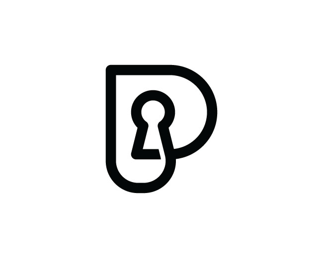 Key Hole Letter P Logo