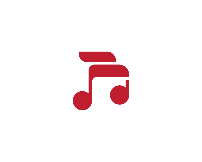 Minimal Music Note With Eagle Logo