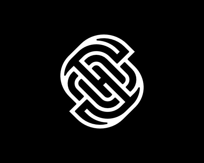Letter SH Initial HS Logo