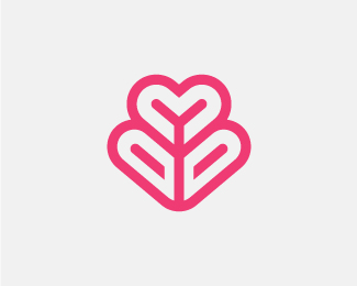 Ambigram Letter B Love Logo