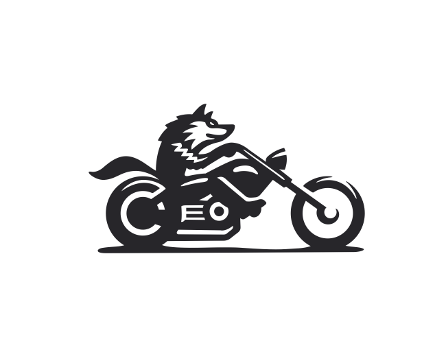 Wolf Biker Logo