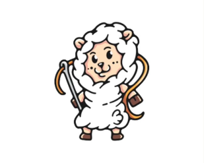Sheep Herding Sewing Logo