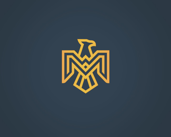 Letter M Eagle Logo
