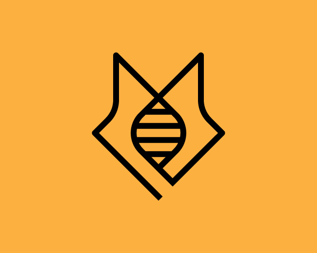 Minimalist Fox With Bee Logo