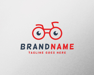 nerd bike logo template design