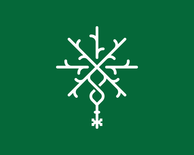 elegant luxury tree key logo