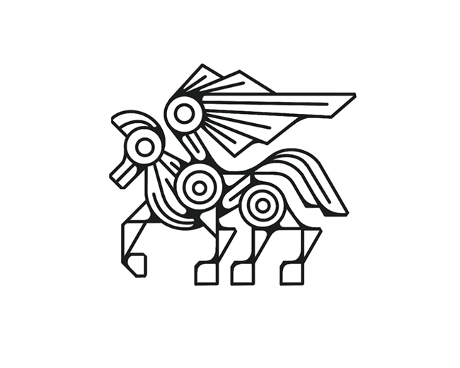 Winged creature animal logomark design