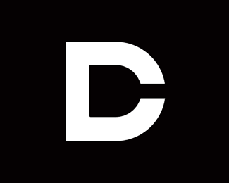 D  C geometric abstract logo
