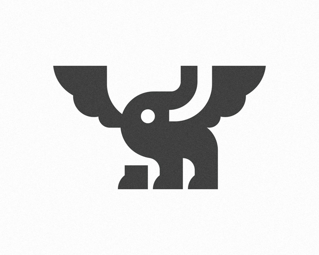Flying elephant logo