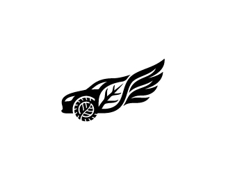 Eco Wing Car Letter F Logo