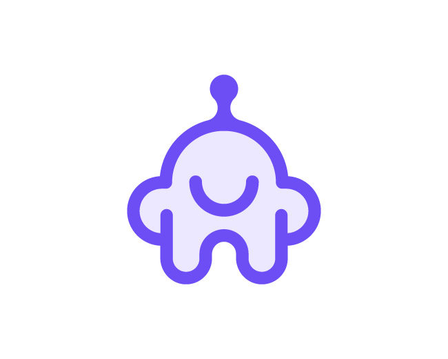 AI Bot Cloud Logo // For Sale