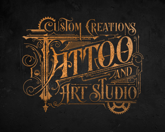 Custom Creations Tattoo and Art Studio | Logo | Ja