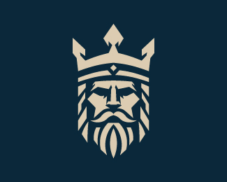 Iconic Bearded Wise King Logo