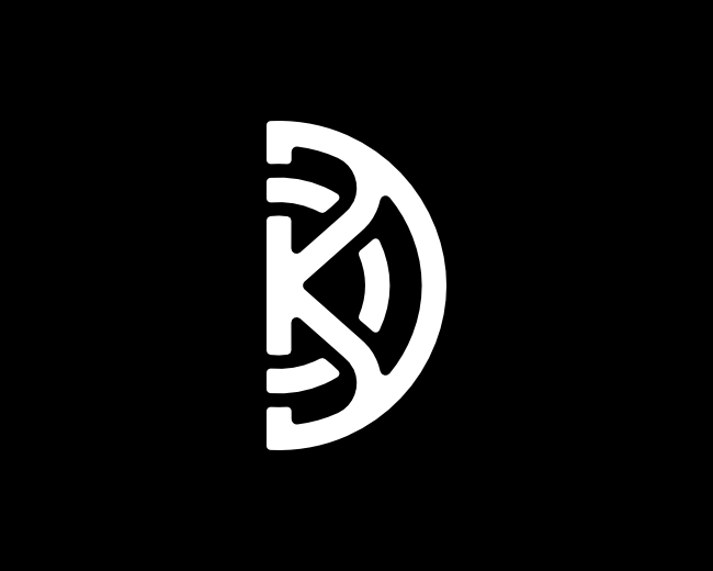 Letter KD Initial DK Logo