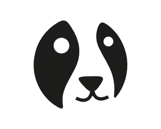 Negative Space Dog Logo Design