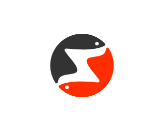 Symmetrical Sushi Restaurant Logo