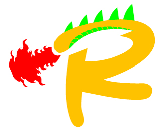 Dragon R logo Illustration