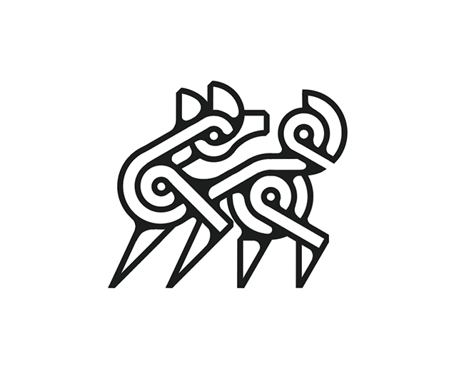 Cáo - Fox logomark design