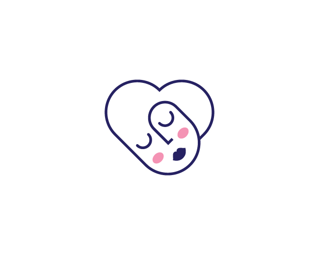 Minimal Heart Girl Logo