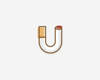 U logo letter monogram