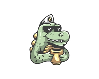 Crocodile Barista Coffee Logo
