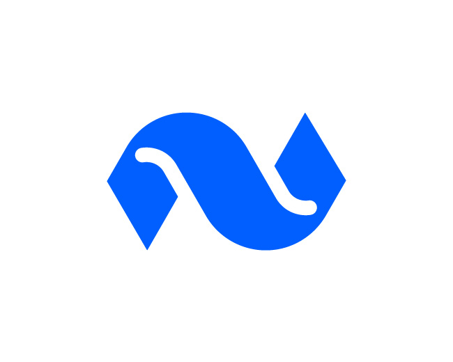 Geometric N Letter Logo Design // For Sale