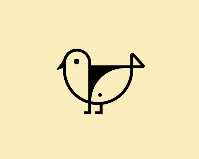 Minimalist Bird Fish Logo
